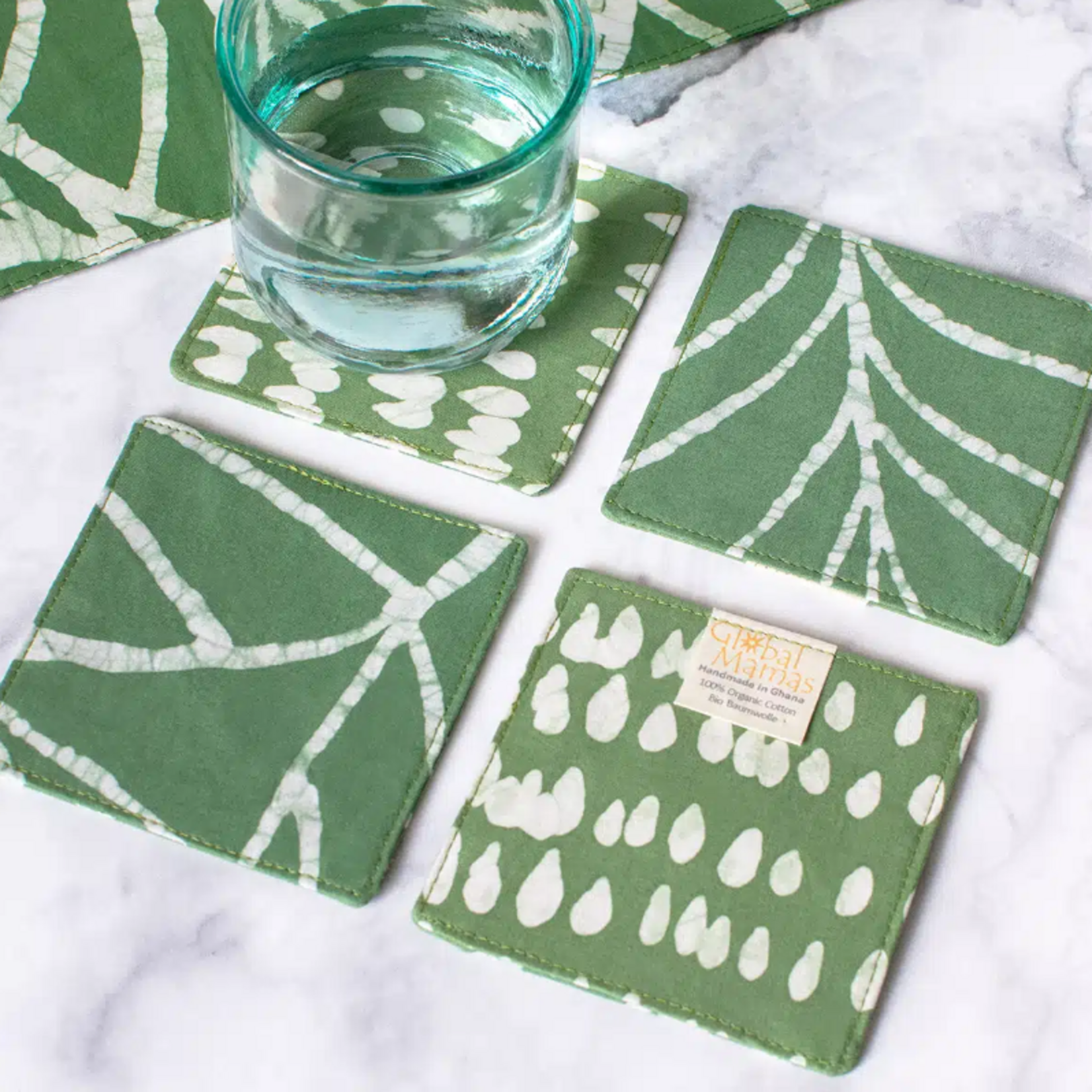 Global Mamas Coasters: Canopy-Sage-Organic