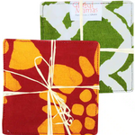 Global Mamas Coasters: Sunflower-Red-Organic