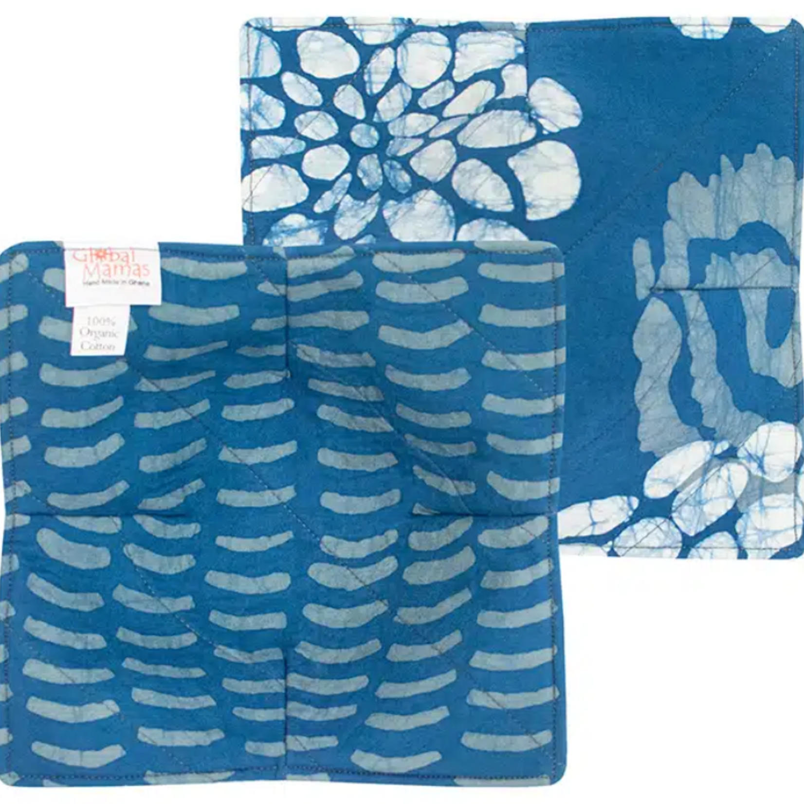 Global Mamas Bowl Cozy: Blooms-Indigo-Organic