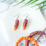 Global Mamas Carousel: Earrings-Tangerine