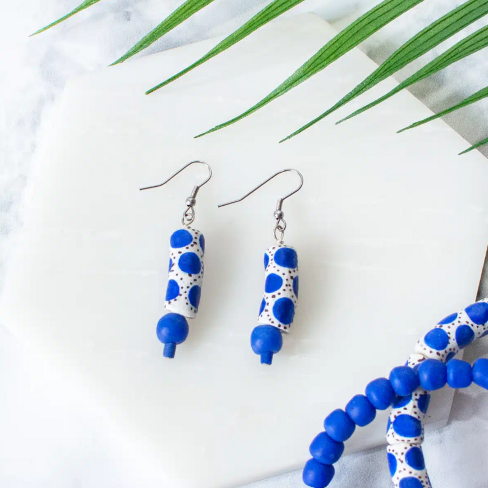 Global Mamas Carousel: Earrings-Blue