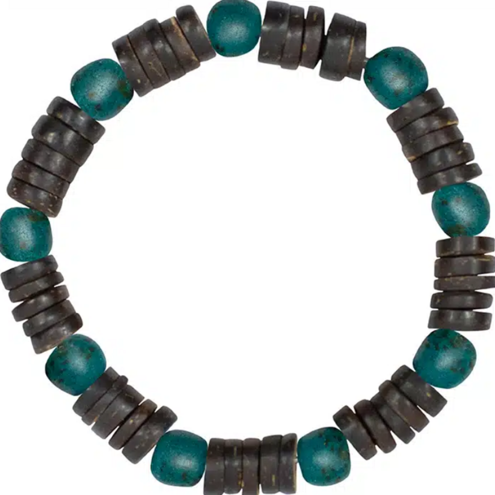 Global Mamas Coconut Origin: Bracelet-Teal