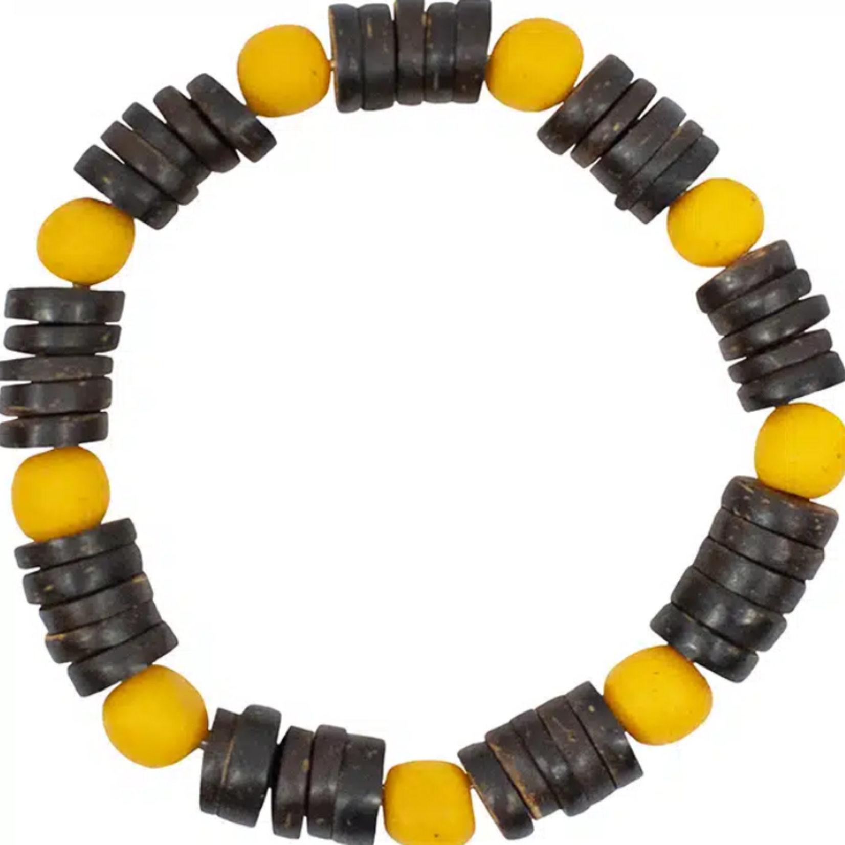 Global Mamas Coconut Origin: Bracelet-Mustard