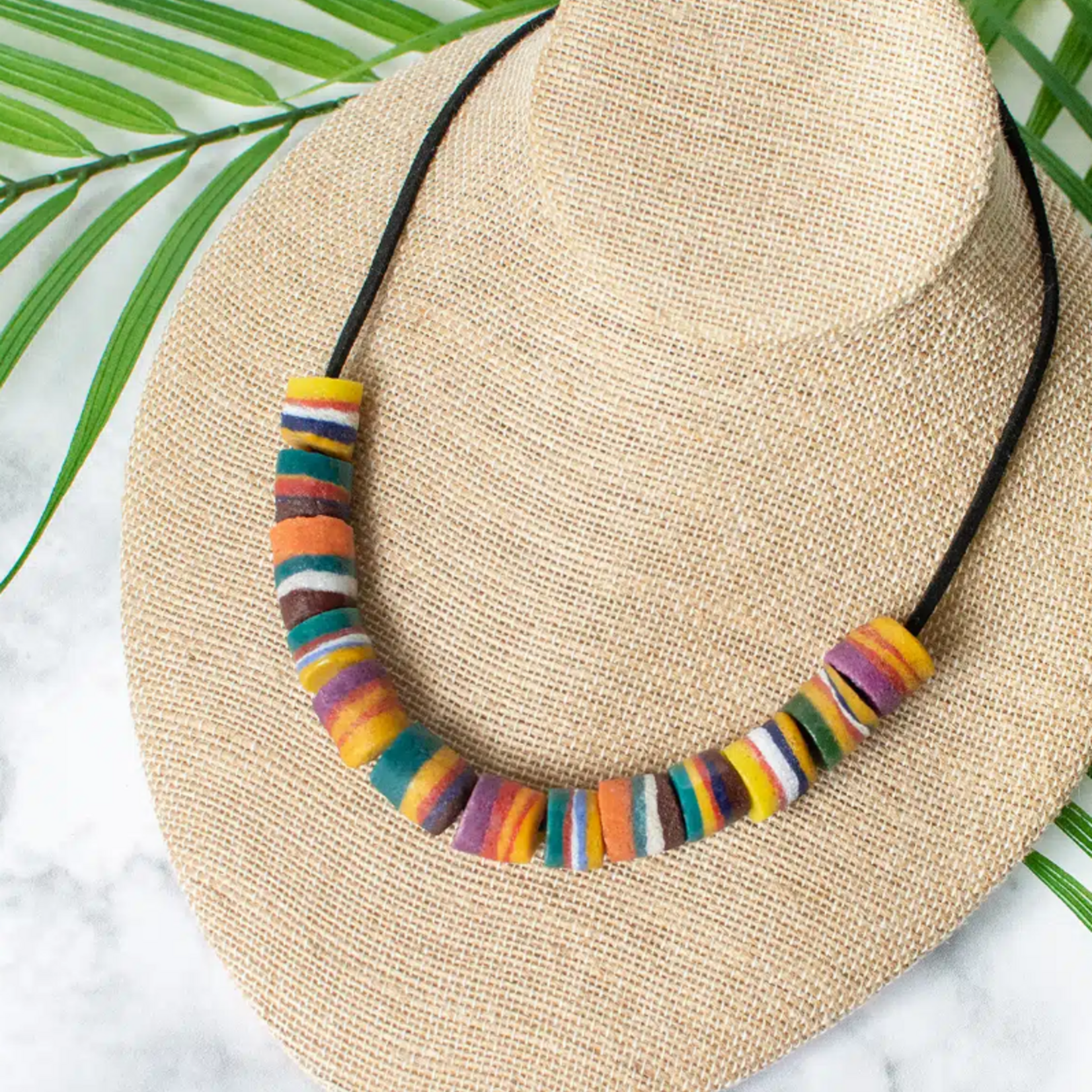 Global Mamas Rock Candy: Necklace-Rainbow