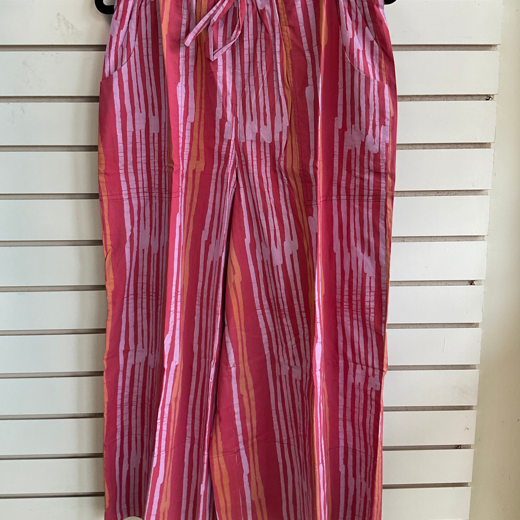 Global Mamas Trousers-Crop: Reeds-Melon-Organic-XL