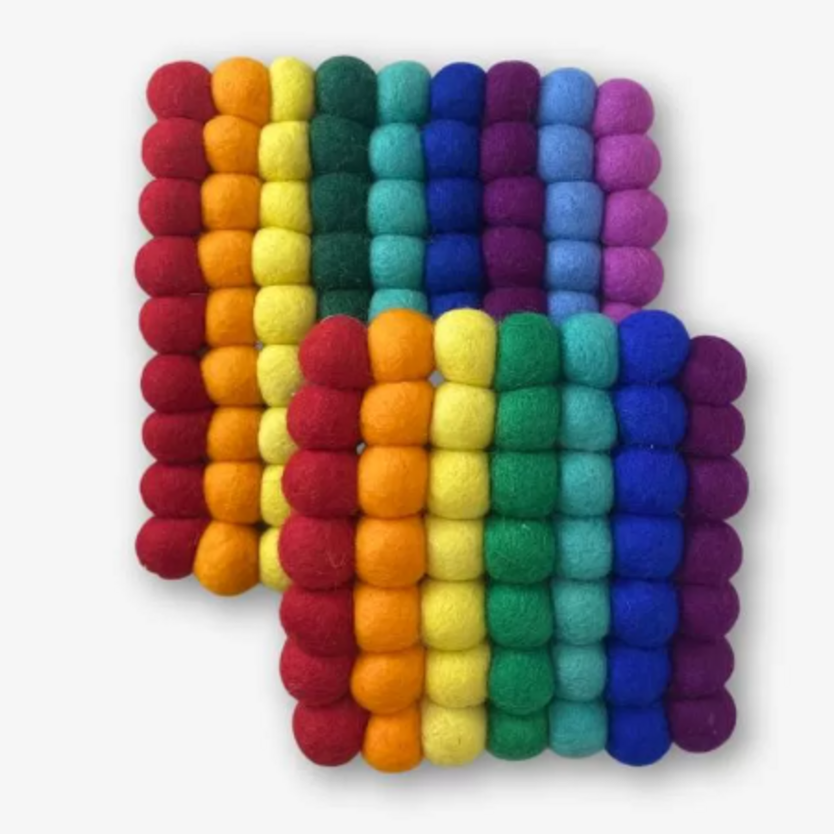 Ganesh Himal Felt Square Kitchen Trivet- Assorted