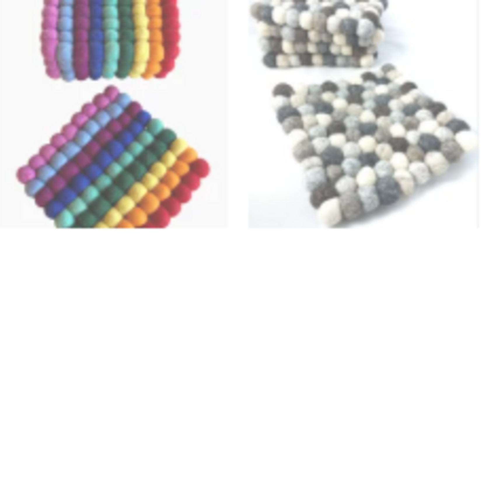 Ganesh Himal Felt Square Kitchen Trivet- Assorted