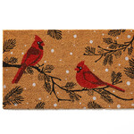 Serrv Winter Cardinals Coconut Fiber Mat
