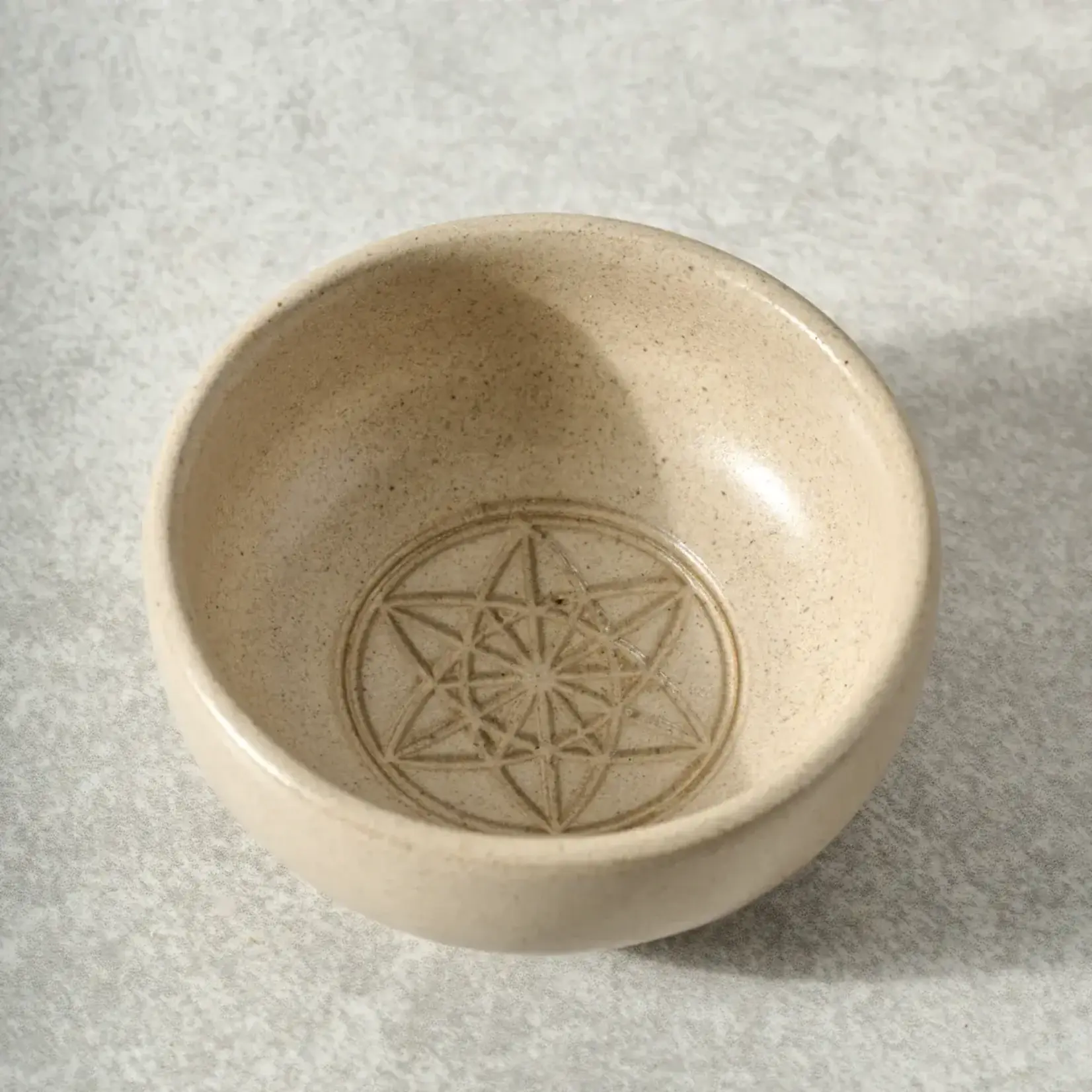 Ten Thousand Villages Sacred Geometry Dipping Bowl - Equilibrium of Life