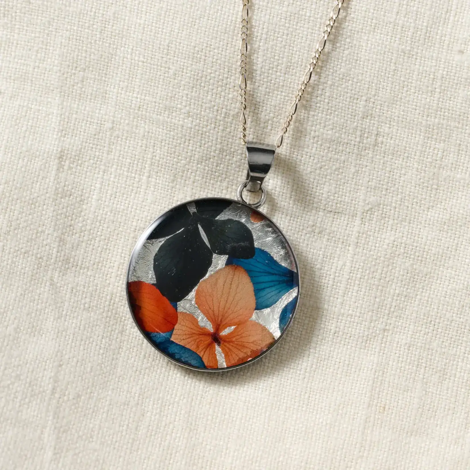 Ten Thousand Villages Antonella Flower Petal Pendant Necklace