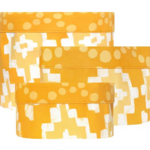Global Mamas Stackable Bin-Small-Ikat-Gold-Organic