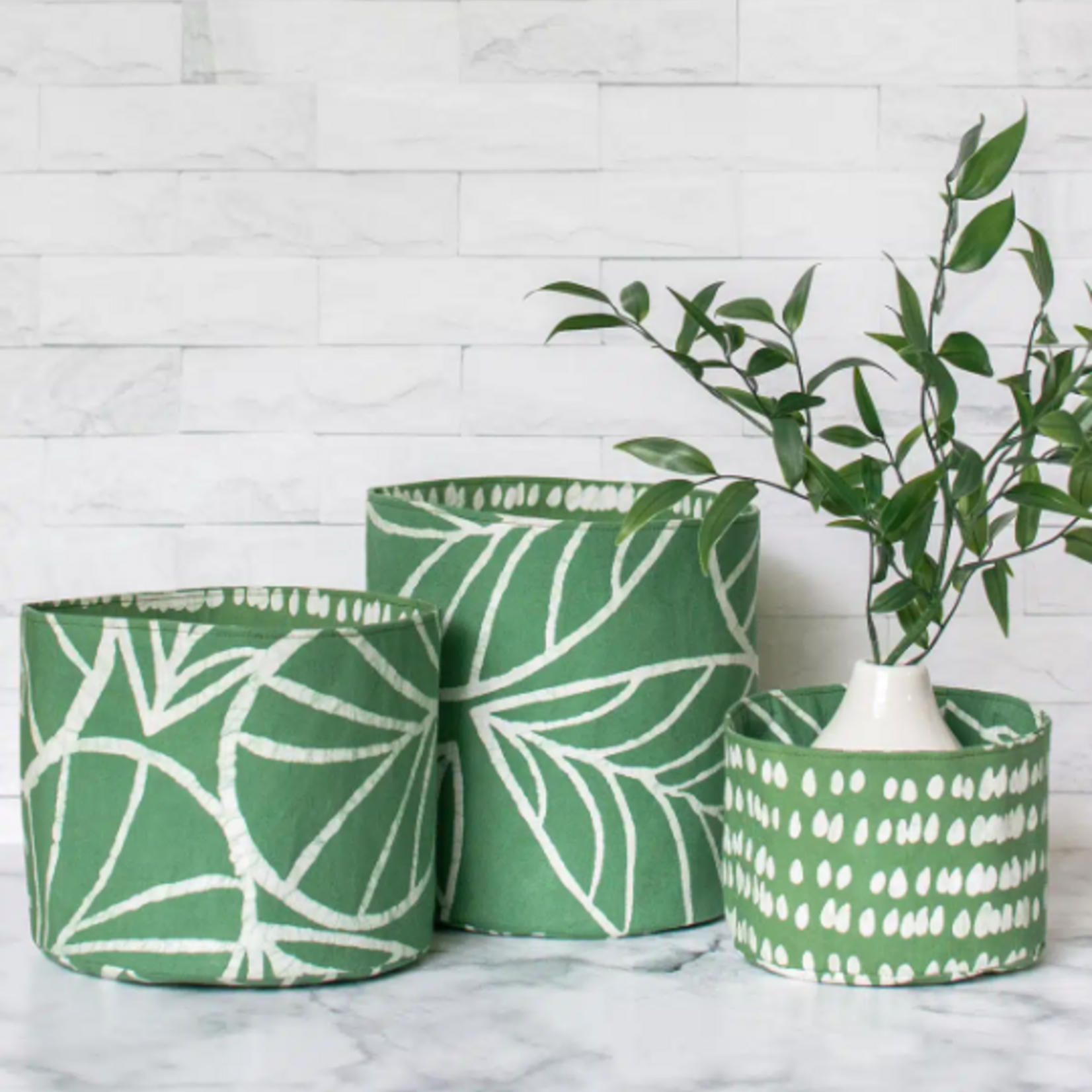 Global Mamas Stackable Bin-Small-Canopy-Sage-Organic