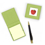 Quilling Card Apple Sticky Note- Quilled