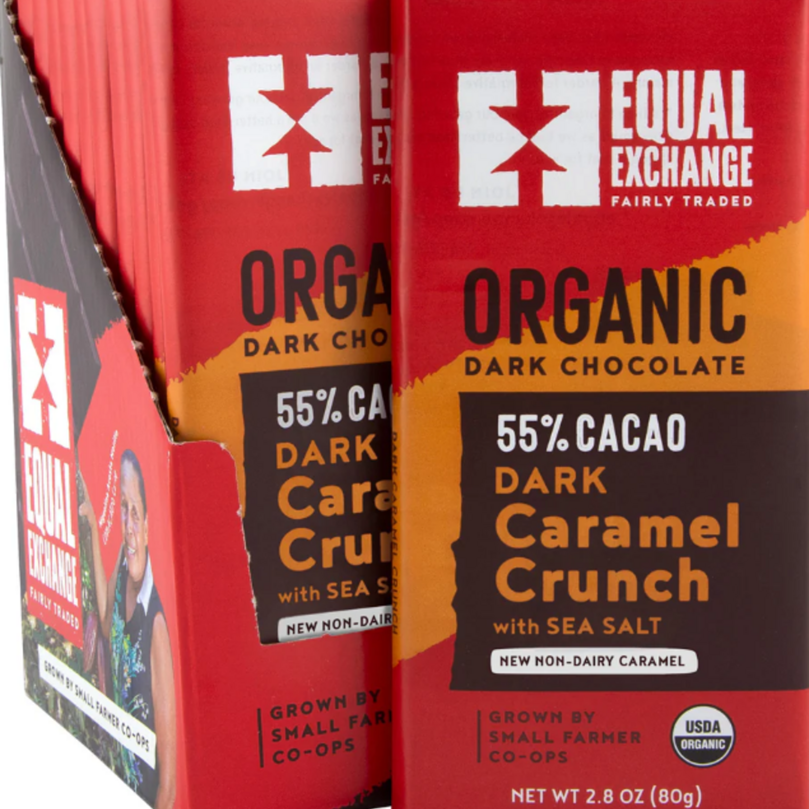 Equal Exchange Organic Dark Chocolate Caramel Crunch Sea Salt Bar