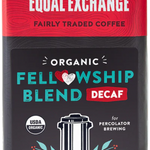 Equal Exchange Organic Fellowship Blend DECAF Coffee--Perc Grind, 1lb