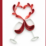 Quilling Card Toast to Love Gift Enclosure Quilling Card
