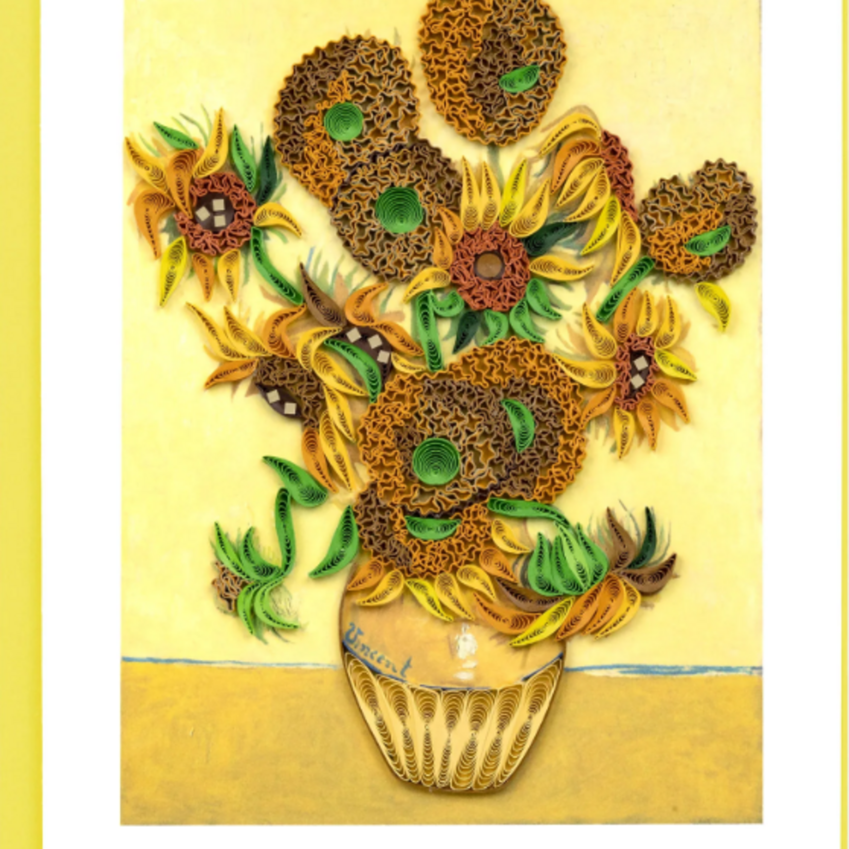Quilling Card Sunflowers- Van Gogh - Artist Series Quilled Card