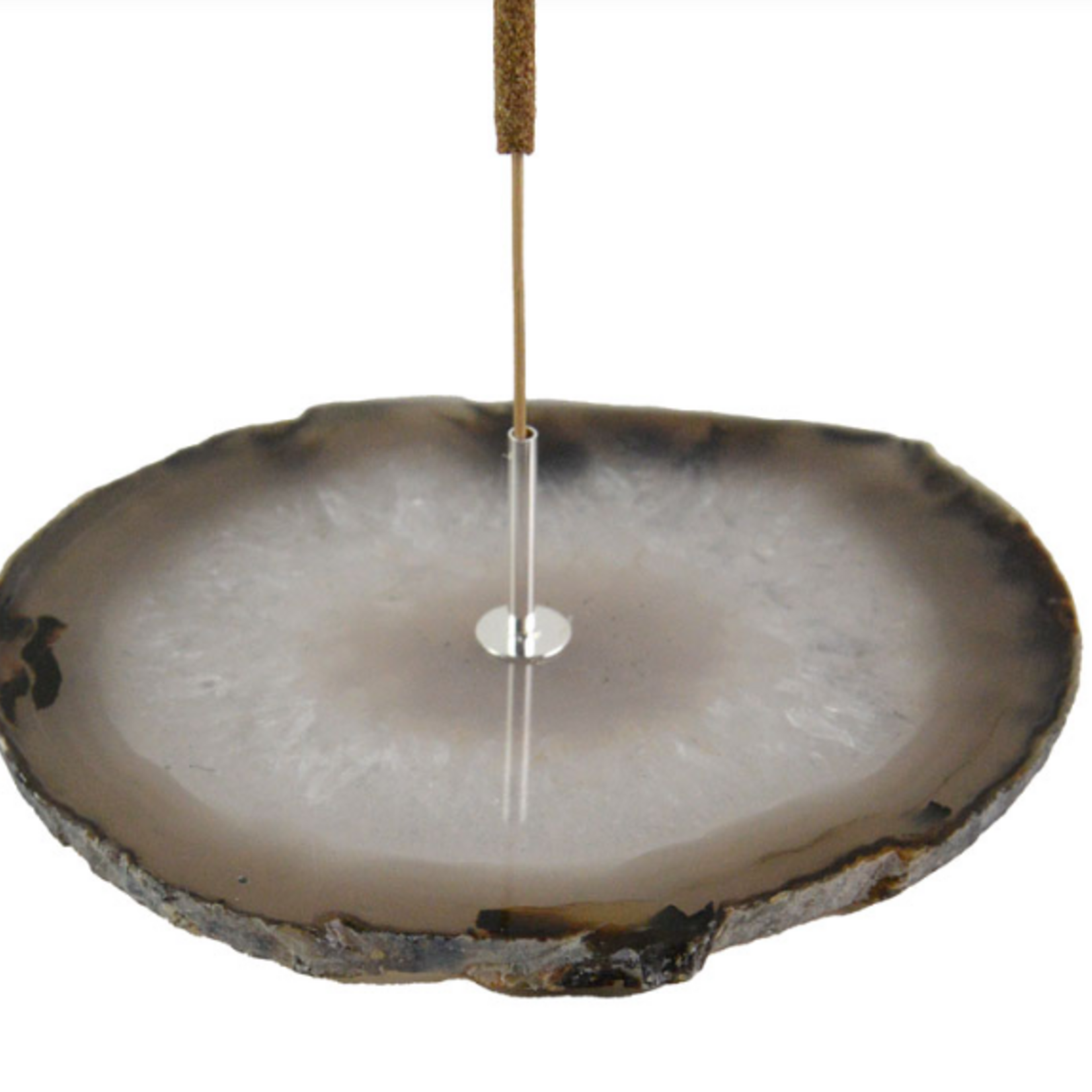 Minga Imports Geode Agate Slice Incense Holder