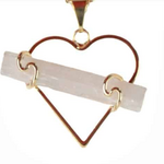 Minga Imports Heart With Crystal Necklace