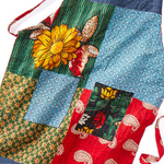 Serrv Upcycled Sari and Denim Apron