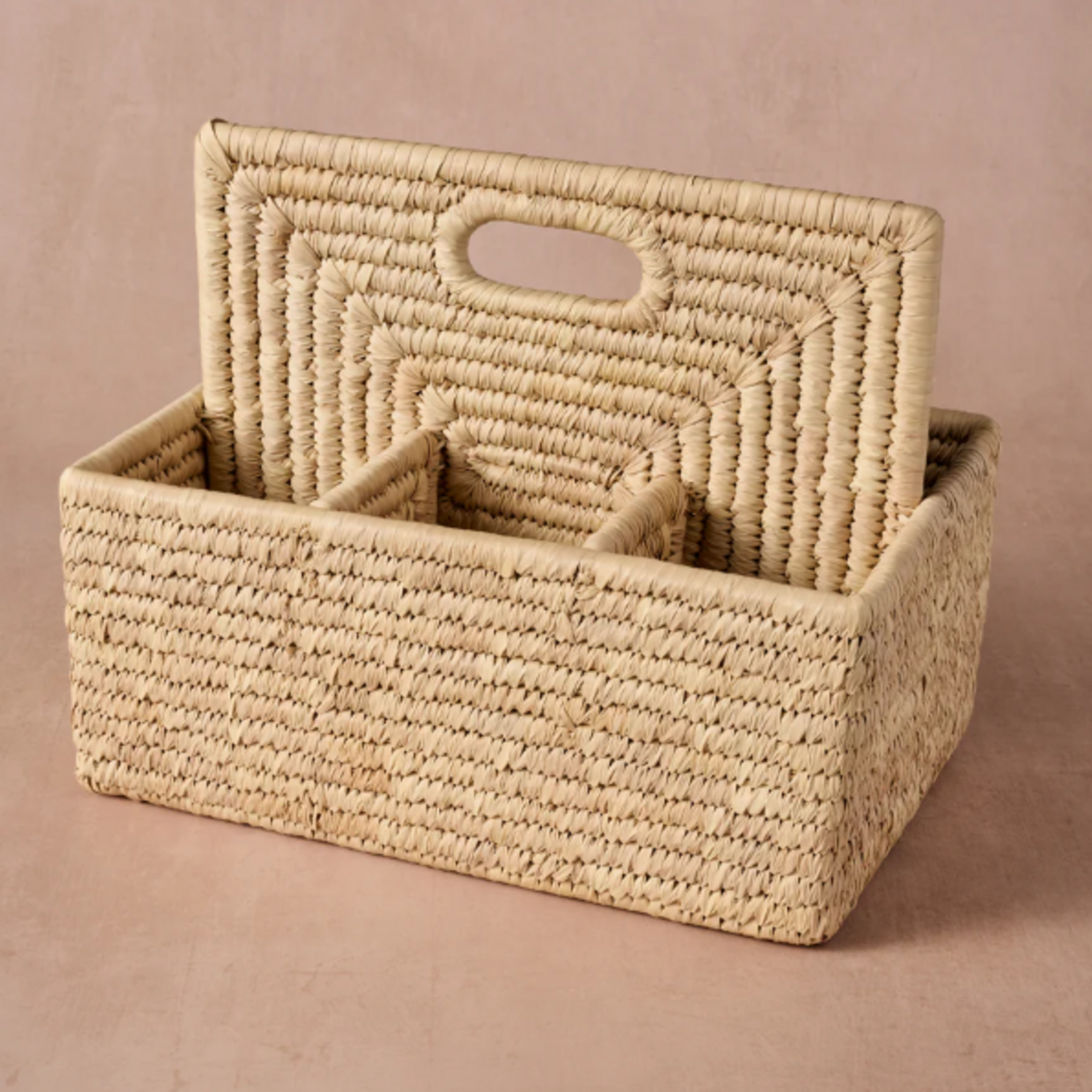 Ten Thousand Villages Pleta Woven Date Palm Leaf Utensil Caddy