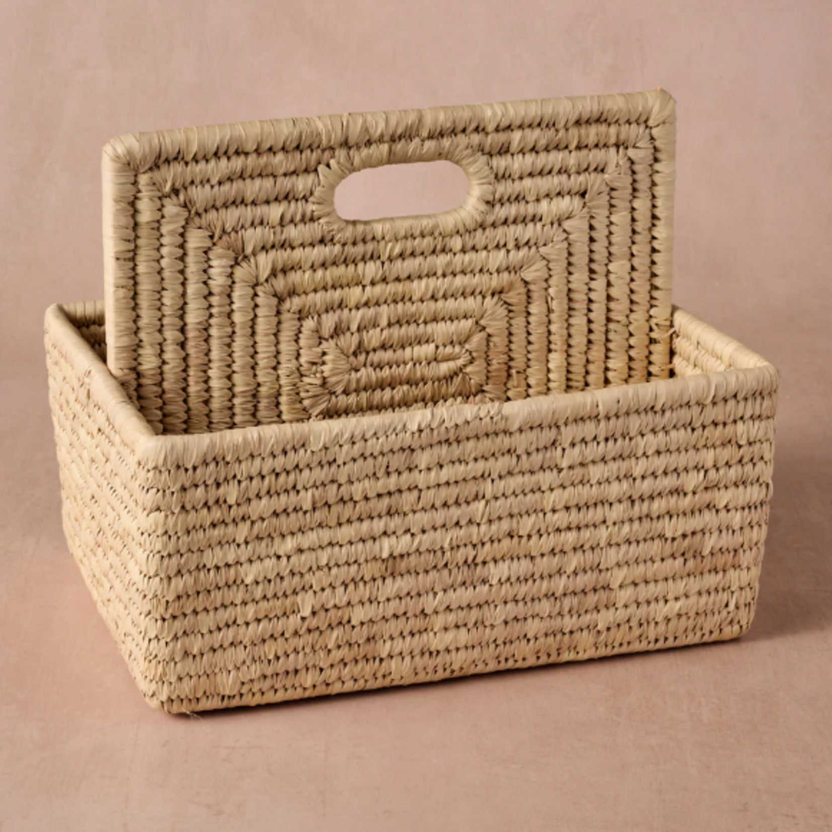 Ten Thousand Villages Pleta Woven Date Palm Leaf Utensil Caddy