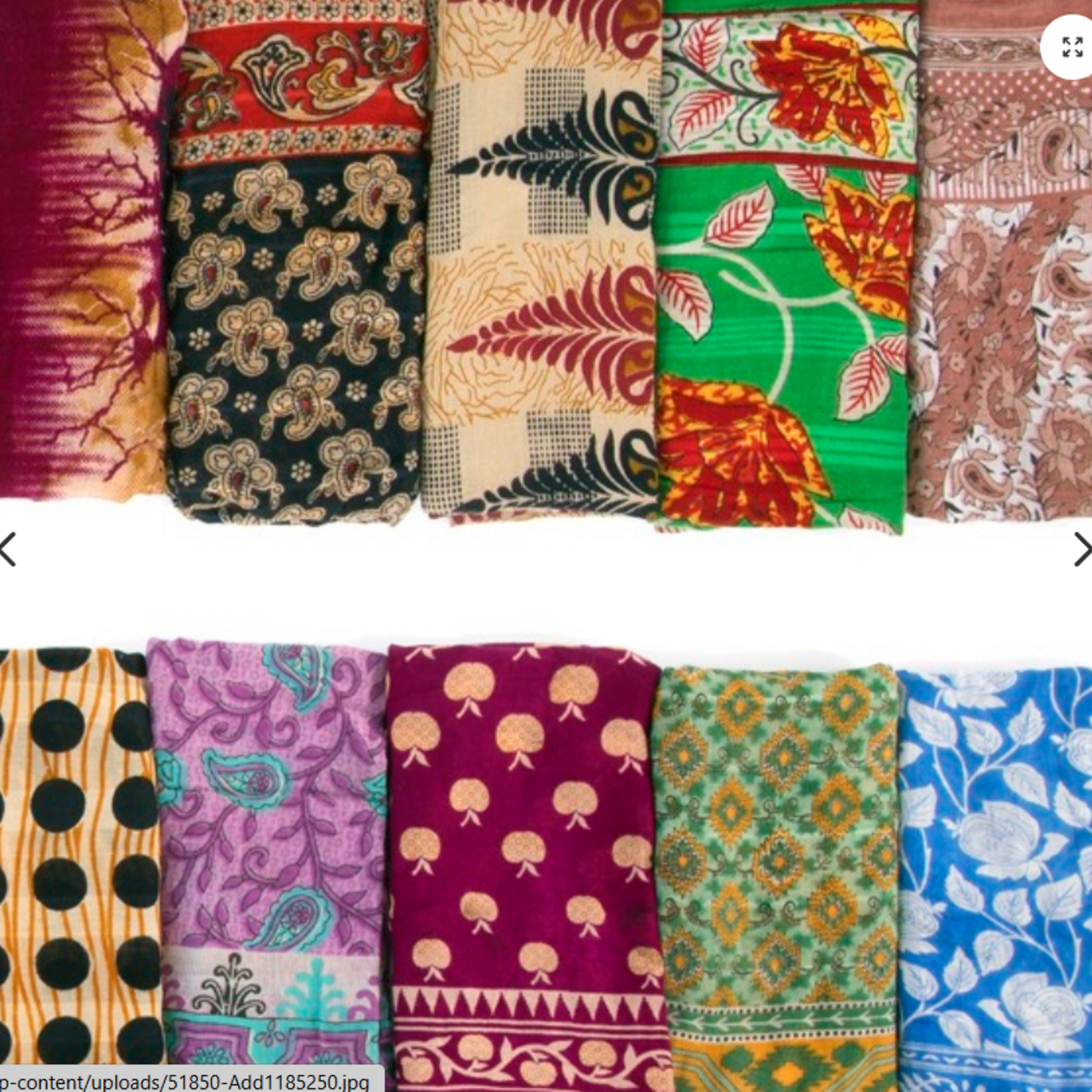 Minga Imports Cotton Sari Scarf with Scrunchie- Assorted Designs