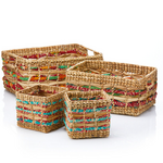 Serrv Katra Sari Wrapped 11" Cube Basket