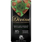 Divine Chocolate 41% Dark Chocolate Hazelnut Truffle Large Bar 3oz