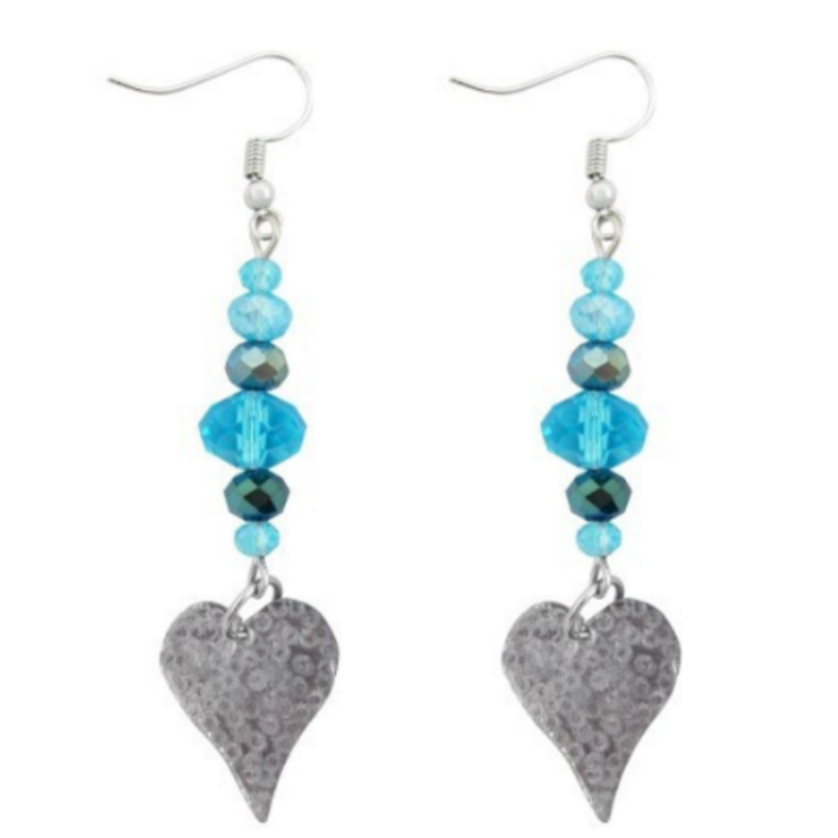 Unique Batik Amore Heart Earrings