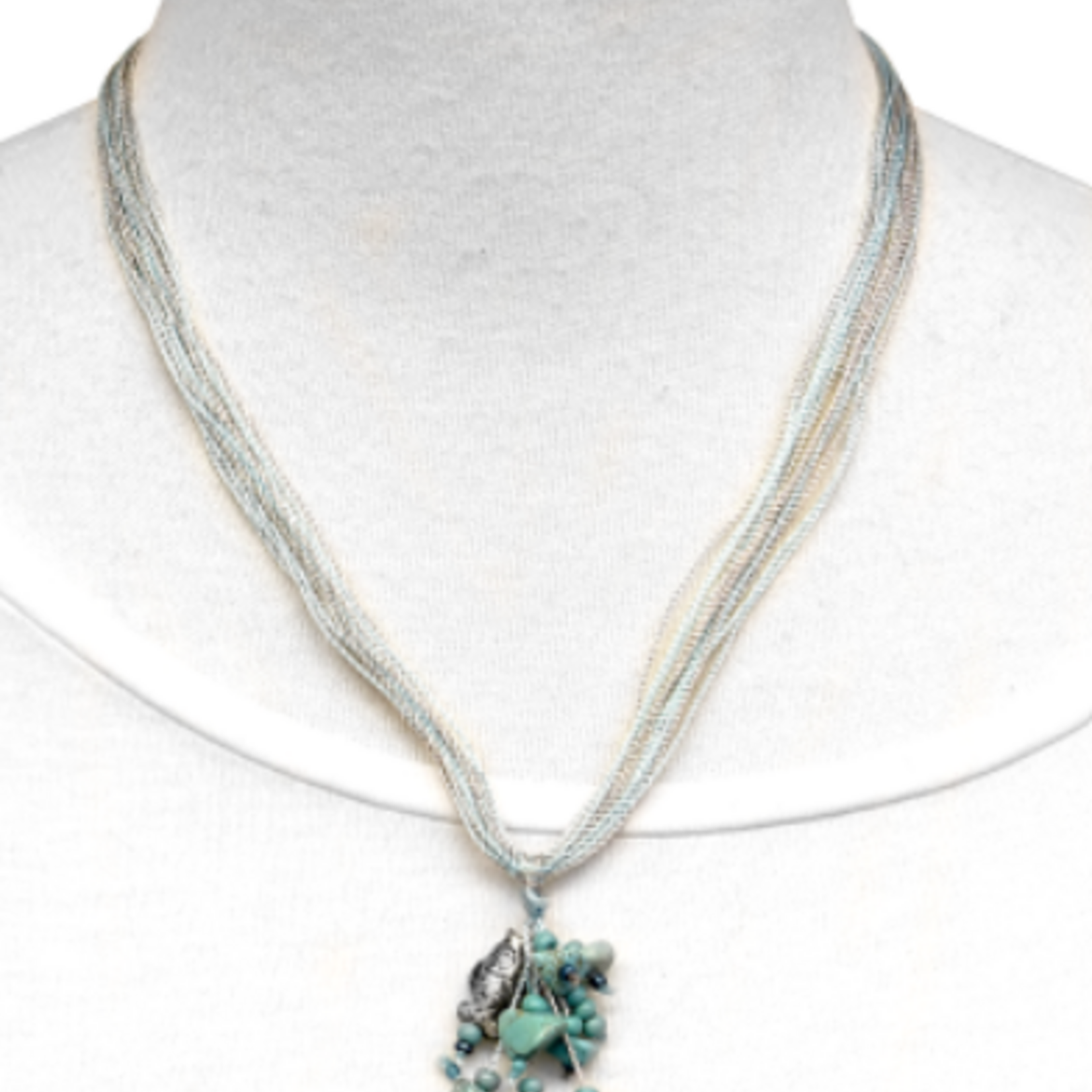 Unique Batik Ocean Pendant Necklace
