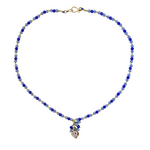 Unique Batik Beaded Spiral Necklace