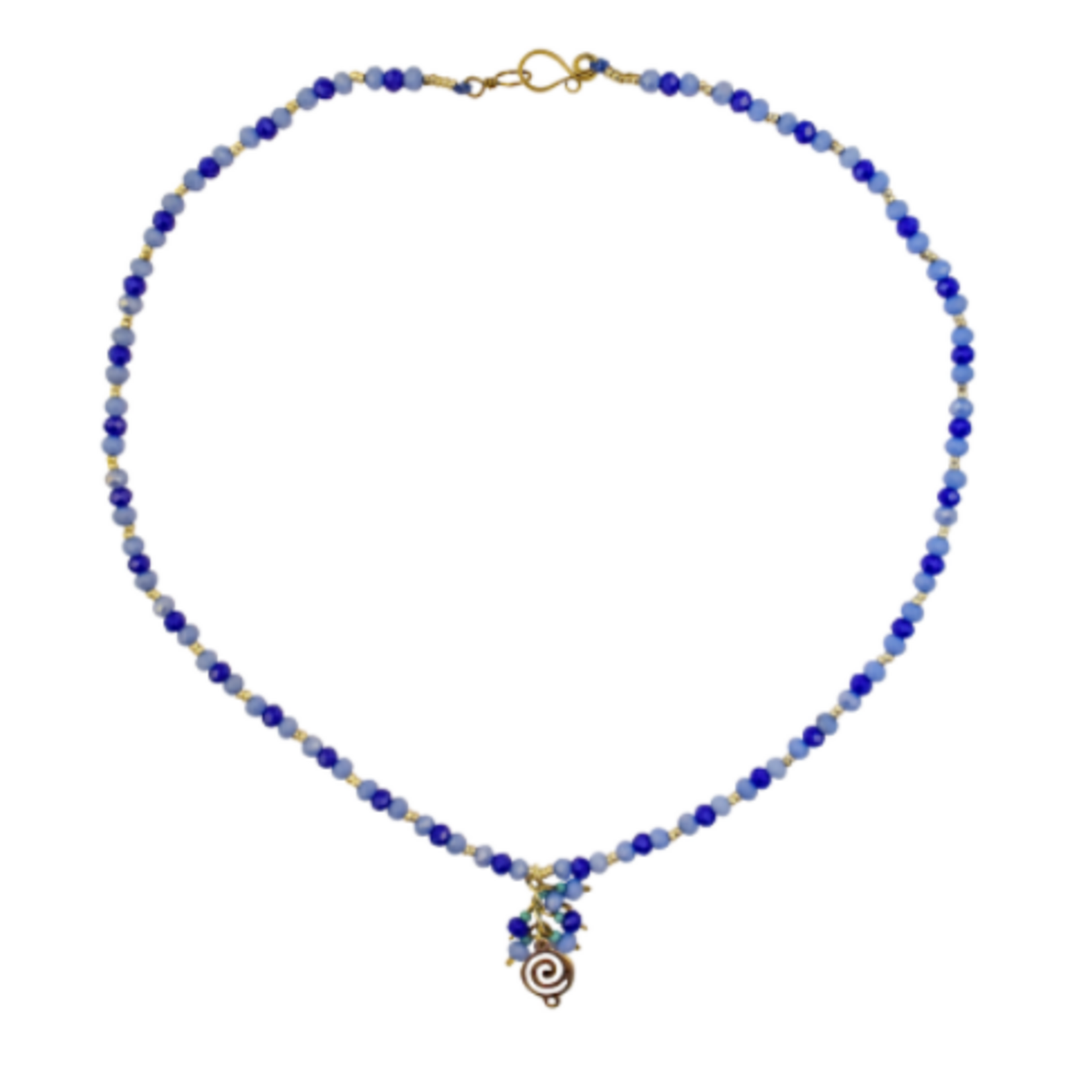 Unique Batik Beaded Spiral Necklace