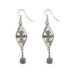 Unique Batik Double Triangle Wire Earrings- Assorted Designs