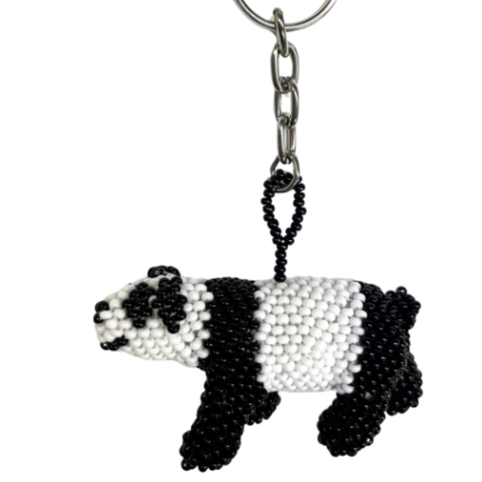 Unique Batik Panda Beaded Keychain