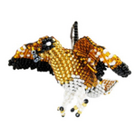 Unique Batik Hawk Beaded Keychain