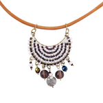 Unique Batik Luna Beaded Pendant Necklace