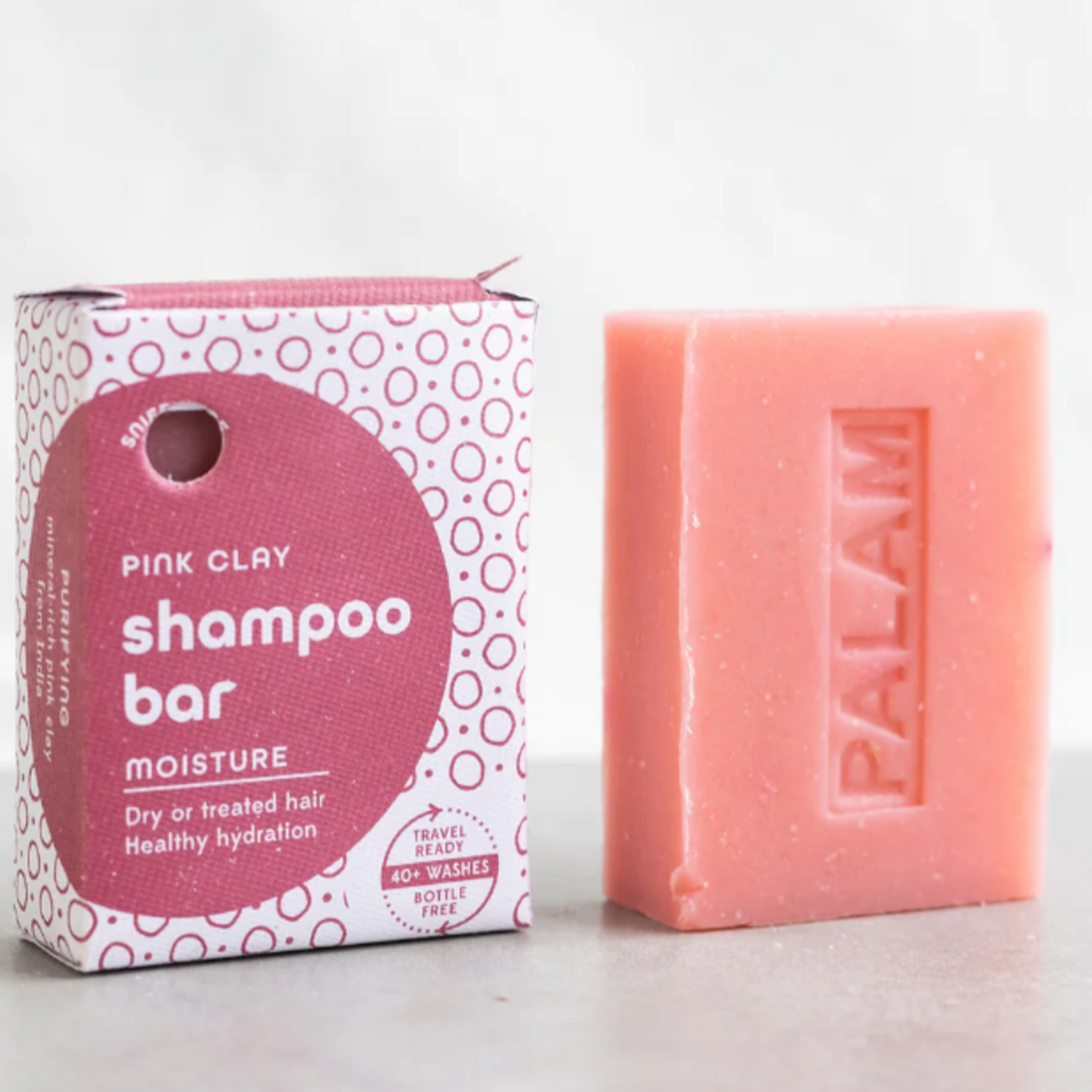 Ten Thousand Villages Moisture Pink Clay Shampoo Bar