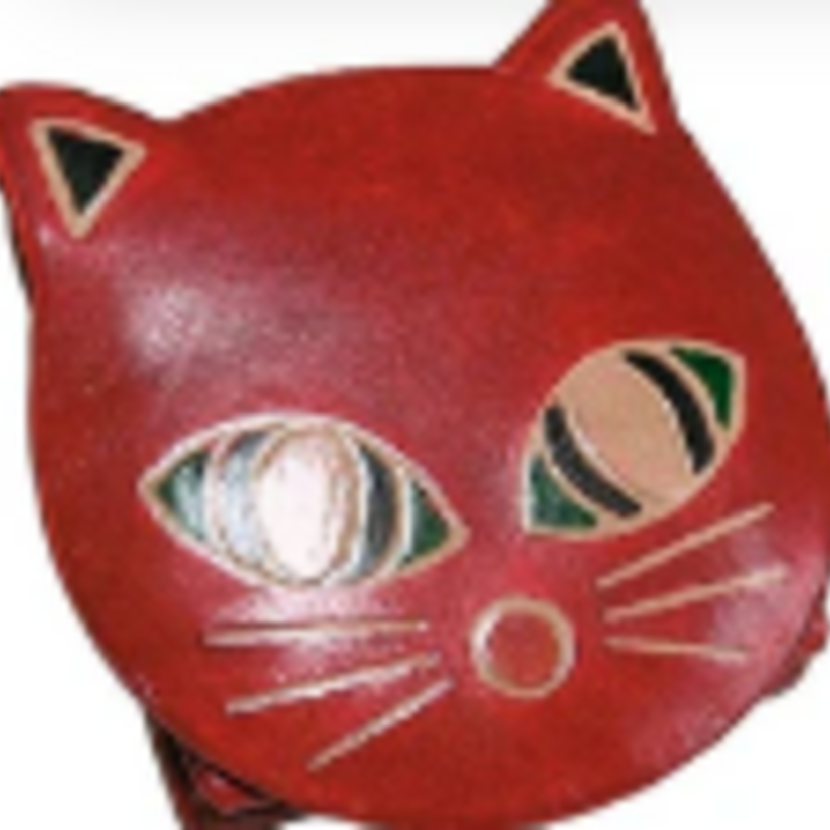 Ten Thousand Villages Cat Coin Purse-Red