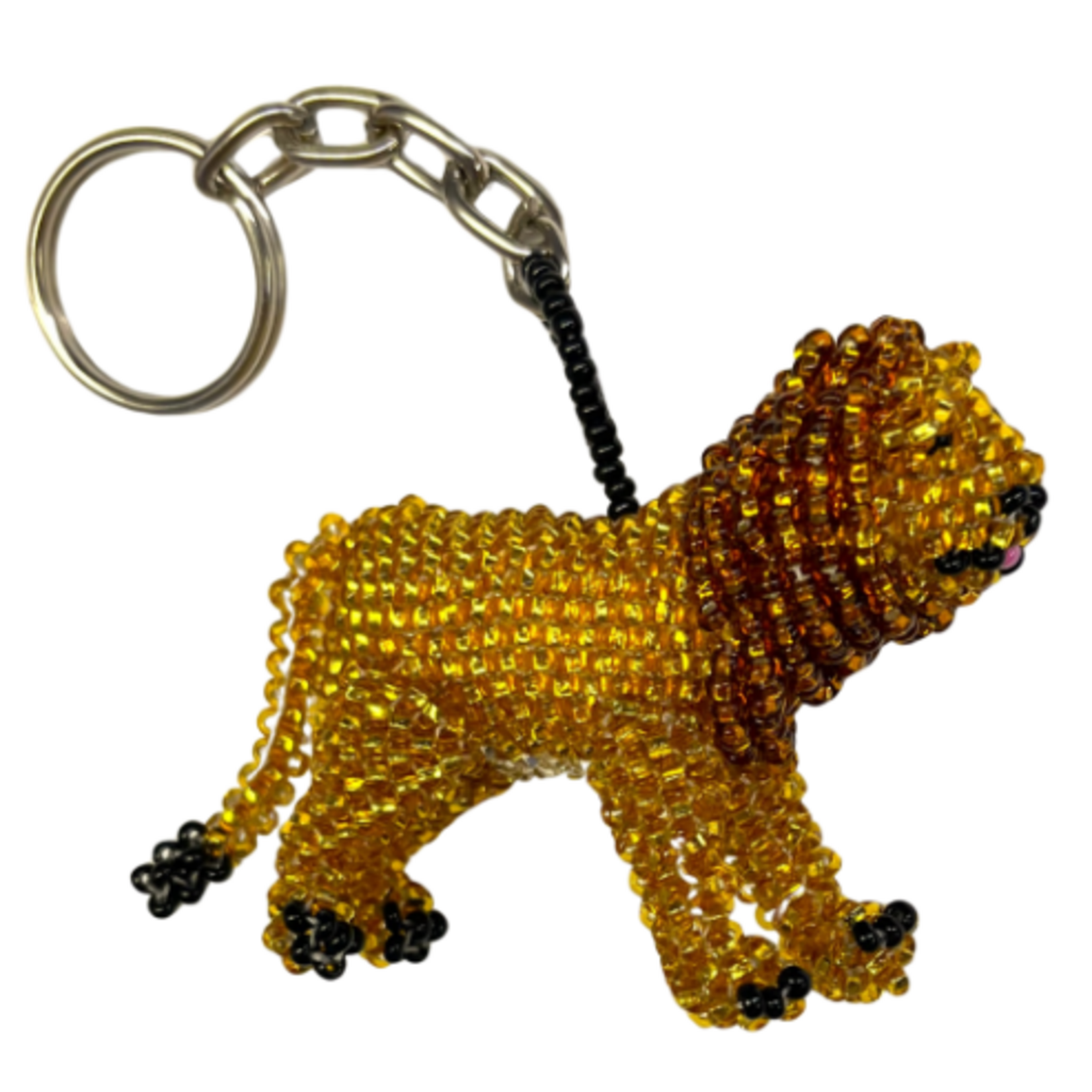 Unique Batik Lion Beaded Keychain