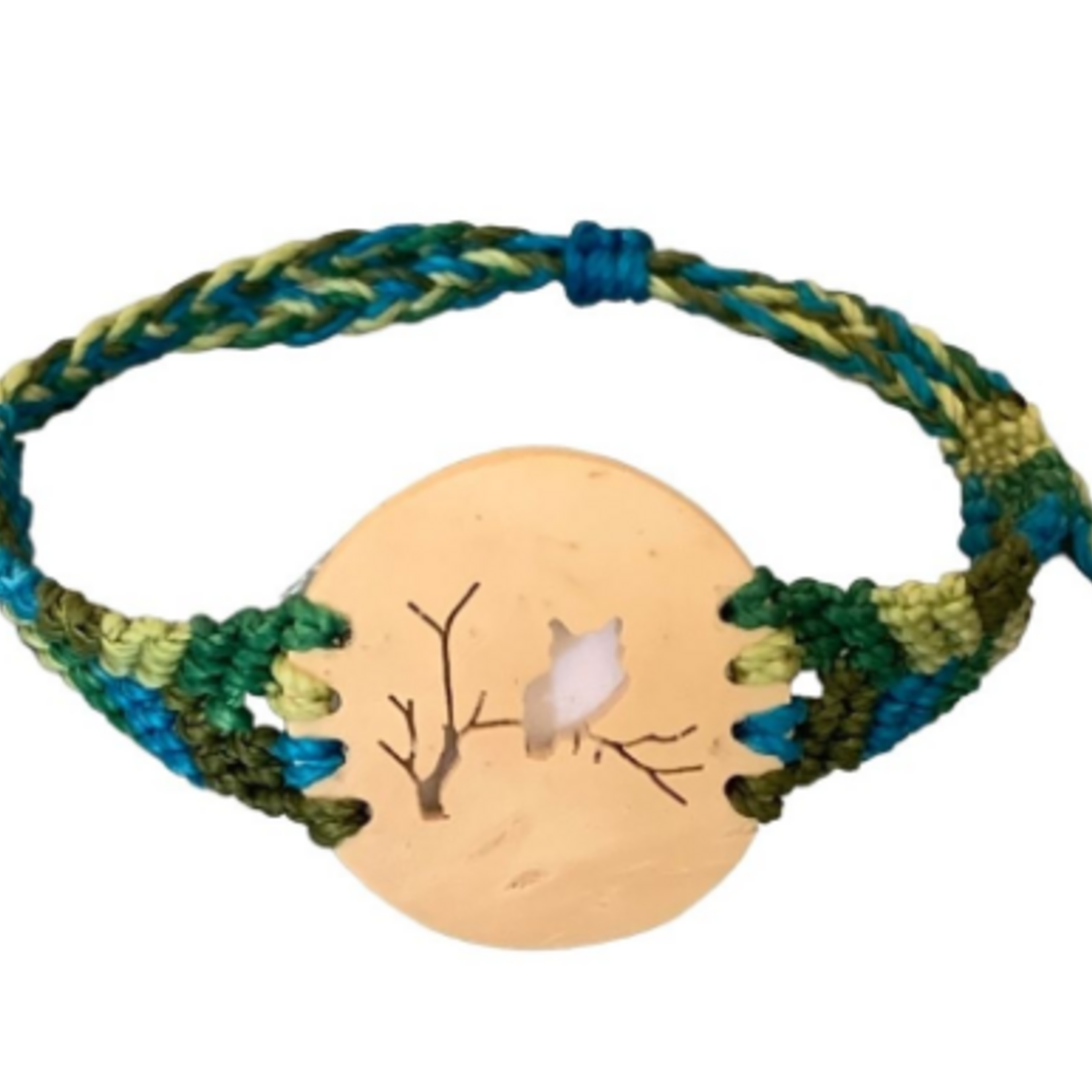 Unique Batik Coco Multi Macrame Owl Bracelet
