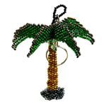 Unique Batik Palm Tree Beaded Keychain