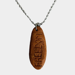 Beautifully Made Wood Necklace- Freedom