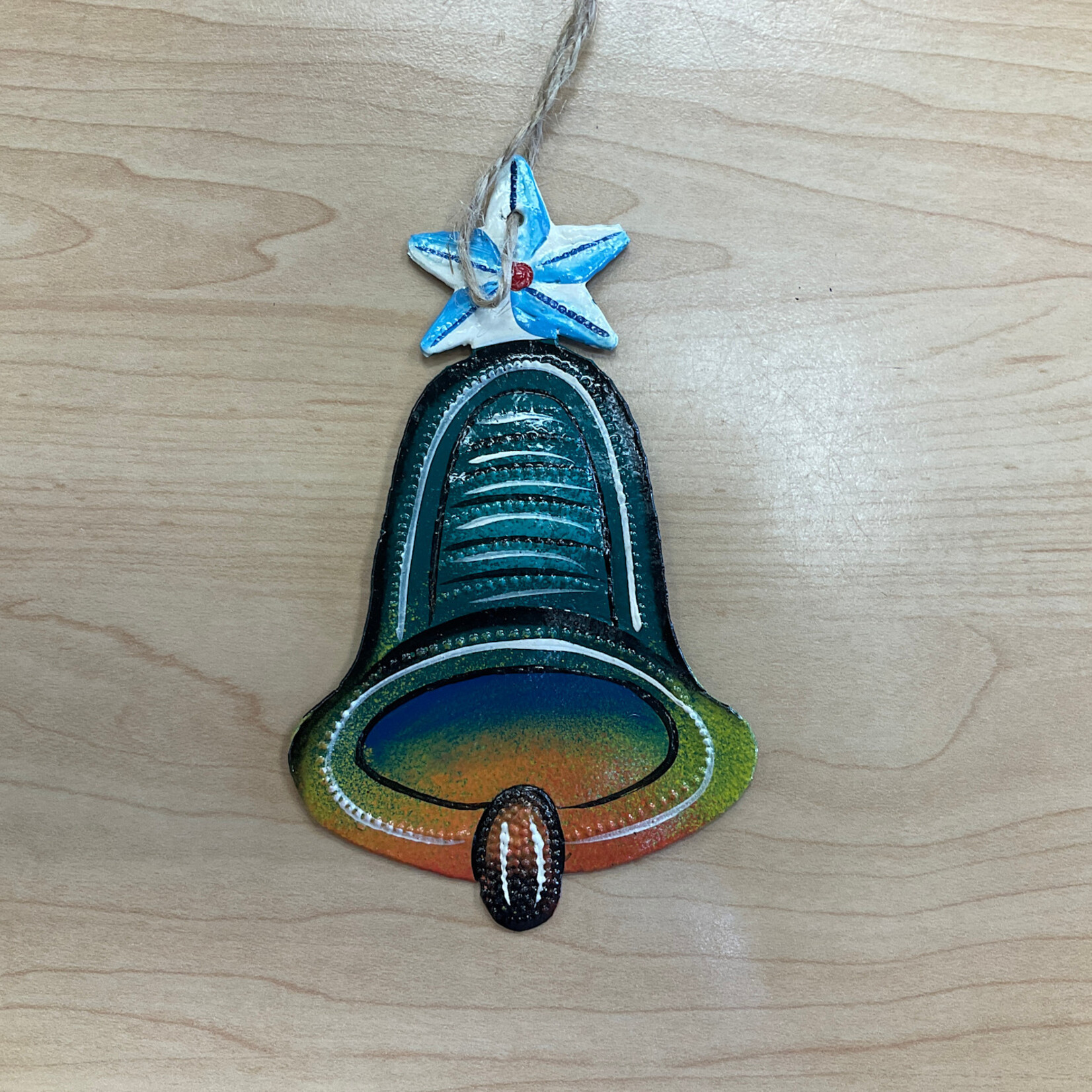 Global Crafts Bell Metal Drum Christmas Ornament-Colorful