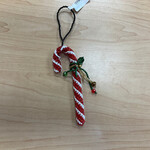 Unique Batik Deluxe Beaded Ornament: Candy Cane