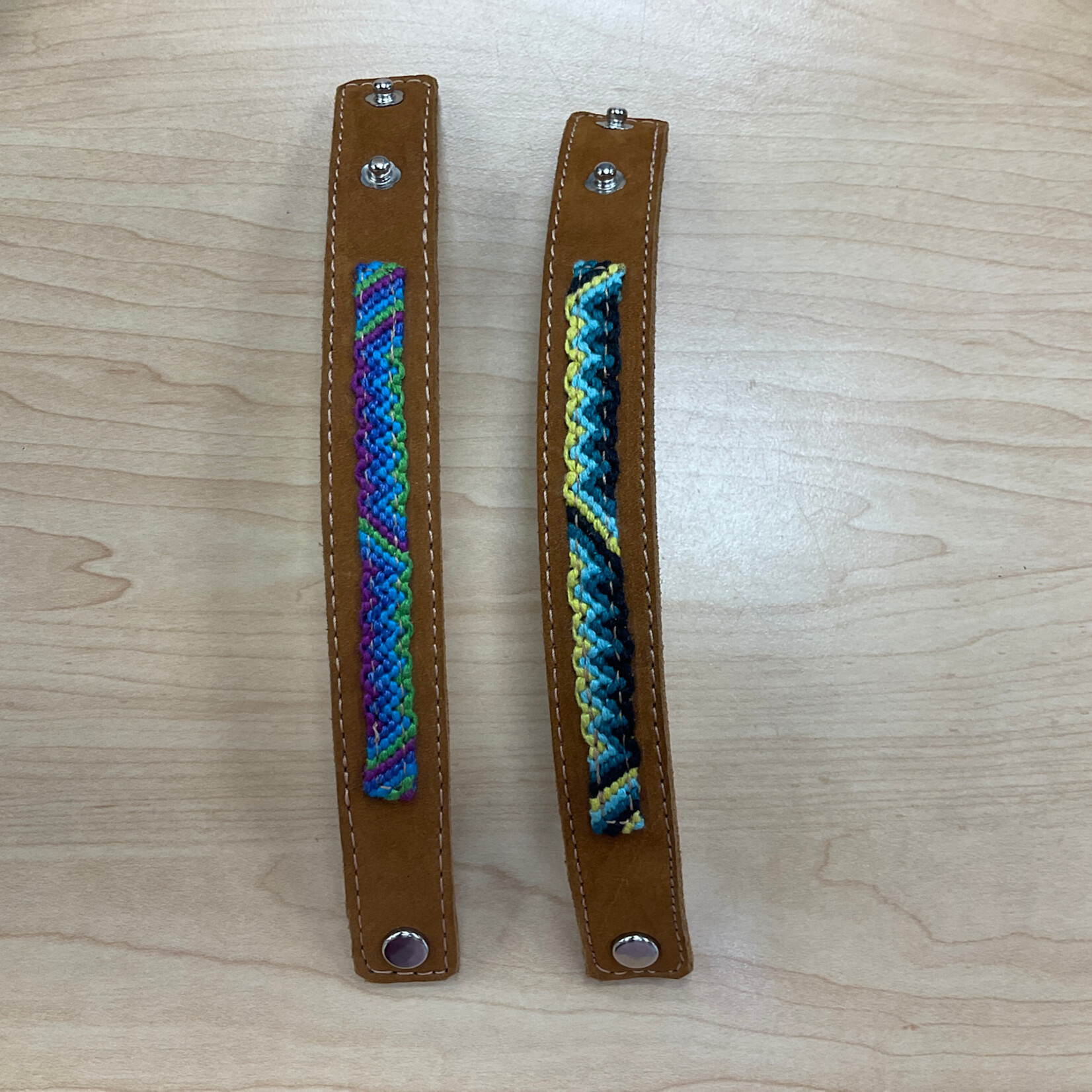 Unique Batik Leather Friendship Snap Bracelet