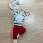 Global Crafts Yoga Santa Felt Ornament