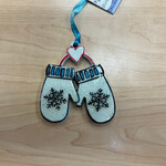 PamPeana Winter Gloves White Wooden Ornament