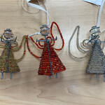 Unique Batik Angel Beaded Wire Ornament- Assorted