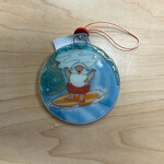 PamPeana Santa Surfing Ornament